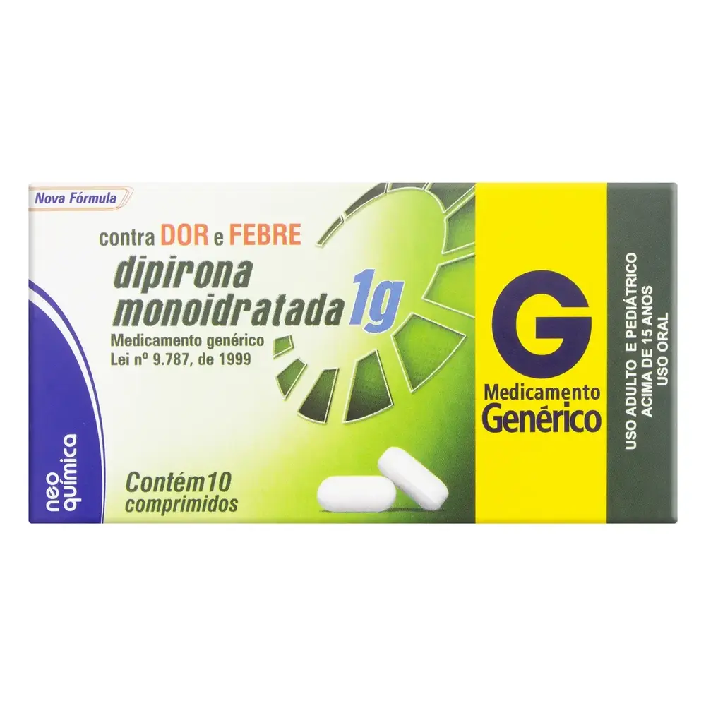 DIPIRONA SODICA 1GR 10CPR NEO QUIMICA