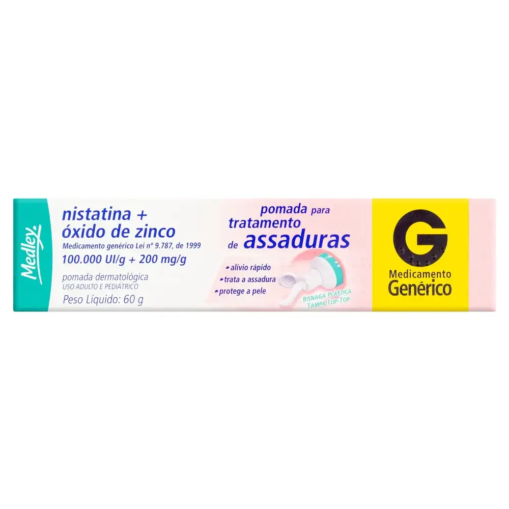 NISTATINA + OXIDO DE ZINCO POM 60GR