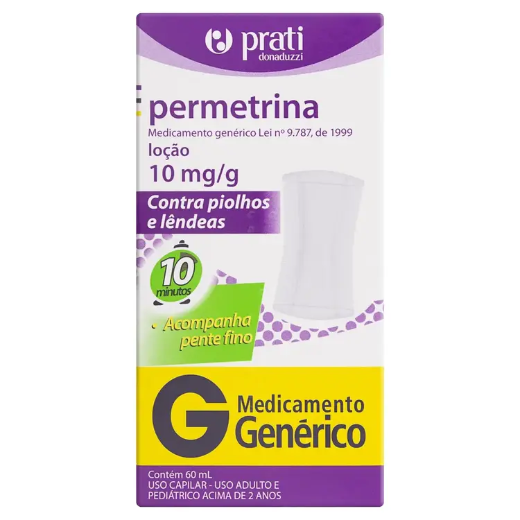 PERMERTRINA LOCAO 10MG 60 ML