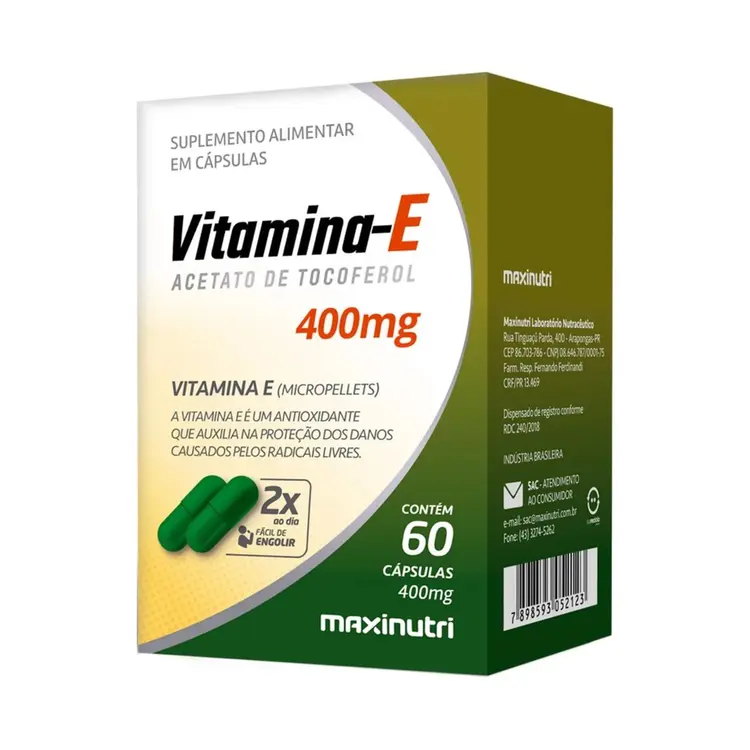 VITAMINA E 400 MG  C/60 CAPS MAX