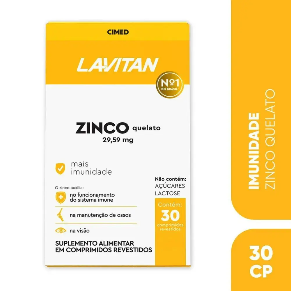 LAVITAN ZINCO 29,59 MG COMP REV FR X 30