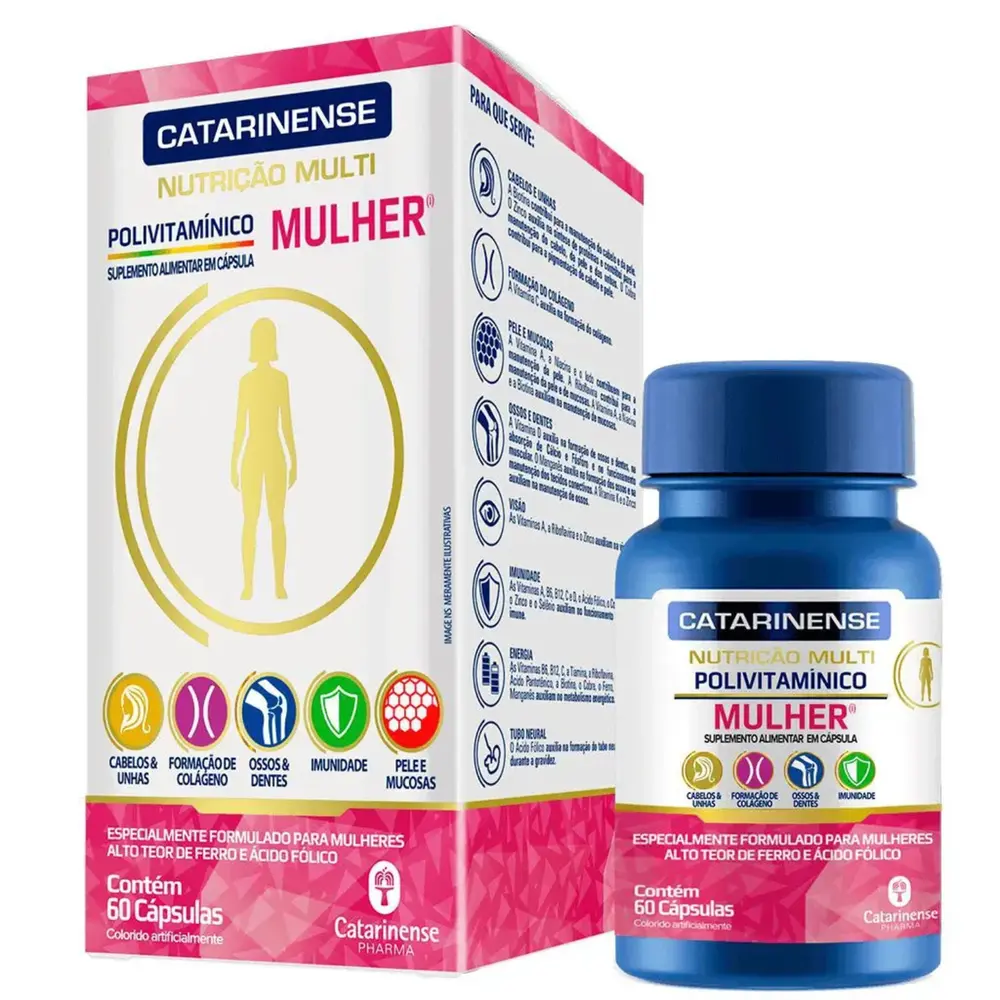 POLIVITAMINICO CATARINENSE MULHER C/60 CAPS