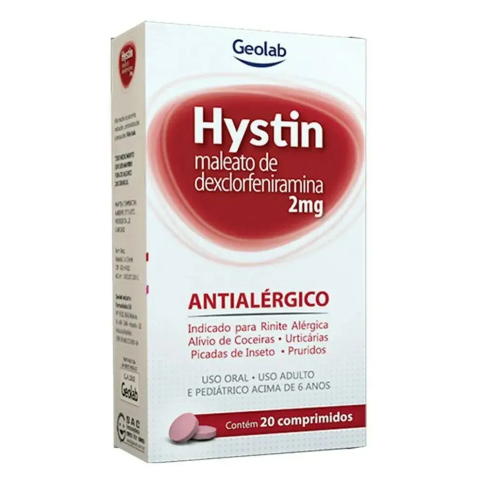 HYSTIN 2MG CX 20 COMP