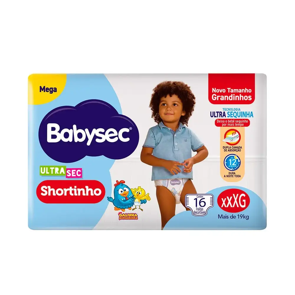 FRALDA BABYSEC SHORT ULTRA MEGA XXXG16
