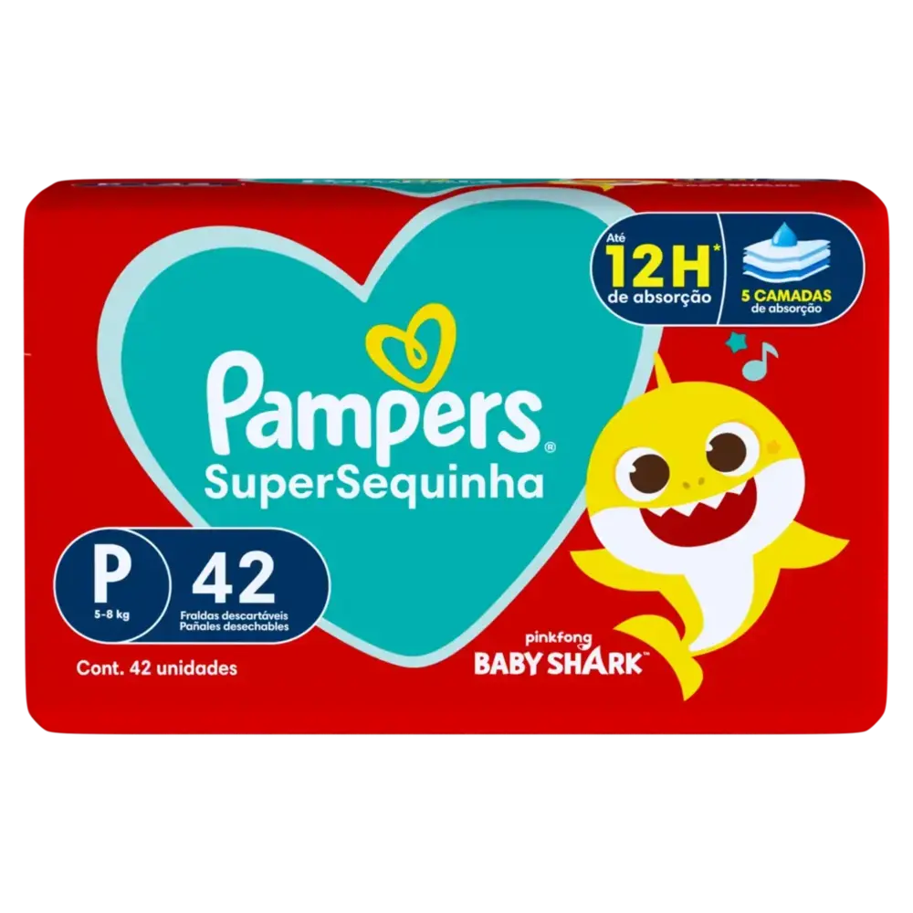 FRALDAS PAMPERS SS MEGA P C/42UN